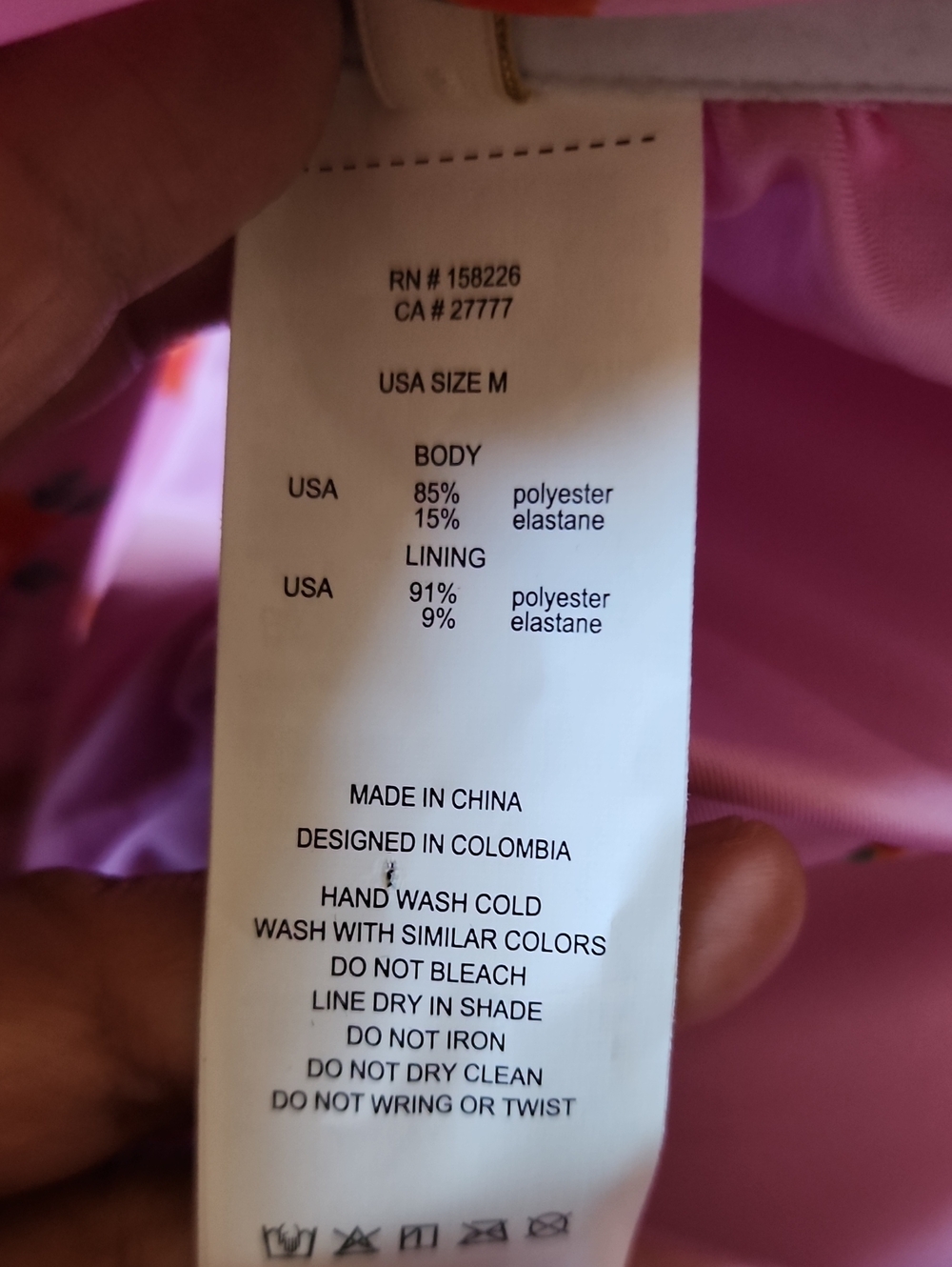 NWOT Skatie Floral Colorblock One-Piece Swimsuit in Pink, Yellow & Blue - Picture 4 of 6